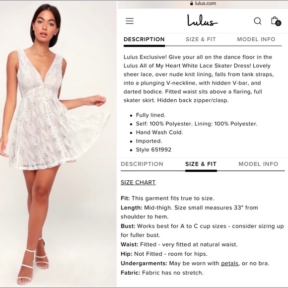 🤍Lulu’s Heart Lace Dress 🤍 - Picture 15 of 15